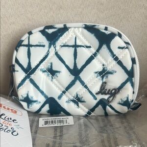 NWT Lug Stash Zip RFID Pouch/Wallet in Diamond White
